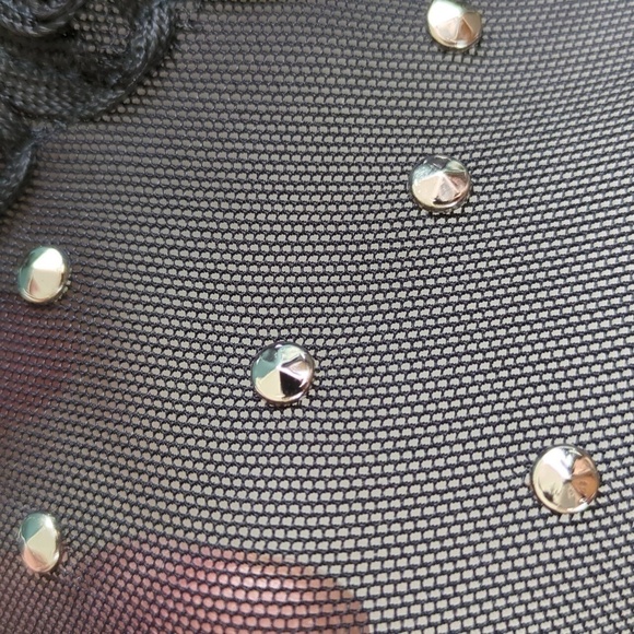 Tadashi Vintage Studded Illusion Dress, Fit & Flare Silhouette - Picture 3 of 13